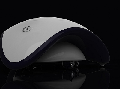 Robotic vacuum cleaner inspired by mercedes 3d design minimal product design render