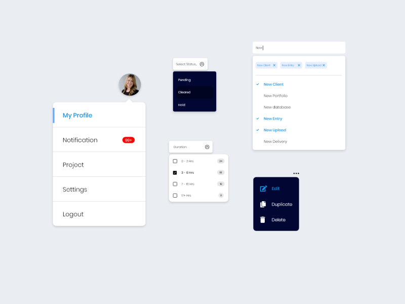 Dropdown Selection Component UI Design by EpicInk Design Studio on Dribbble