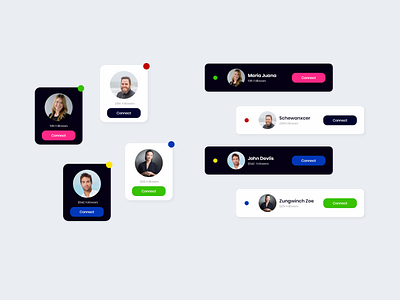 User Profile Cards UI Design