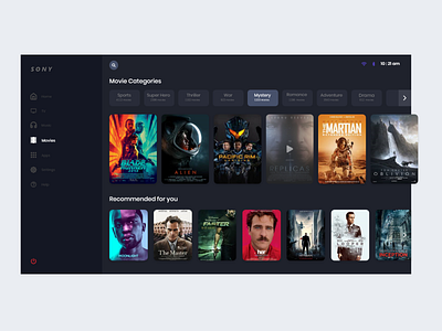 Smart Streaming App UI Design