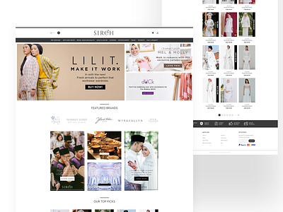 E-Commerce Page UI Design - Sireh branding clean component design minimal ui