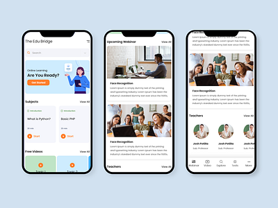 Educational App UI Design - The Edu Bridge