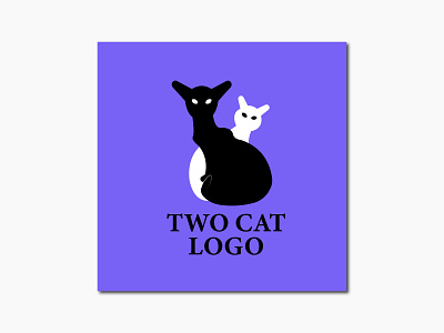 Two Cat Logo branding cat icon icon design icons illustrator logo logo design logodesign logos logotype symbol symbol icon symbols vector
