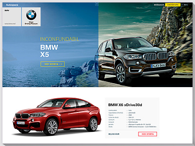 Landing page BMW bmw car industry cars cars website landing page website design