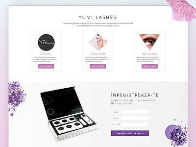 Website Design Yumi Lashes beauty website design landing page lashes site make up site for woman web designer website website design