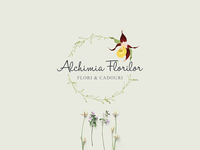 Alchimia Florilor flowers art flowers shop graphic design logo design