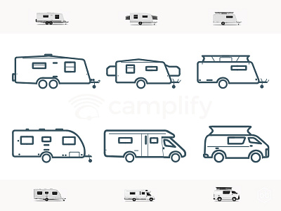 Icon sets for the company Camplify