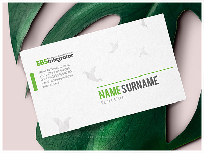 Visit Card Design bird origami company design graphic design it leaf mockup polygraphy print visit card