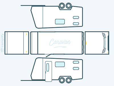 RVs from all angles view, sketches from photos