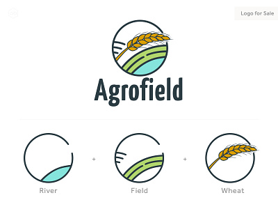 'Agrofield' Logo Design agriculture agro logo country farm flat design logo design logo inspiration logotype spherical logo wheat