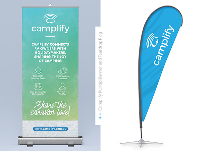 'Camplify' Corporate Identity Design banners design brand book corporate identity design flyers design folder design graphic design print design promotion materials design t shirt design