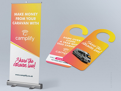 Business Corporate Identity Design for UK Camplify branding company style corporate identity door hangers email template flyer design google ads banners mug design print design pull up banner t shirt design website