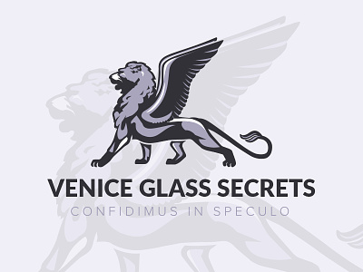Logo Design 'Venice Glass Secrets' - Jewelry from Murano Glass branding lion logo lion with wings logo design logo inspiration murano murano glass murano jewelry venetian lion