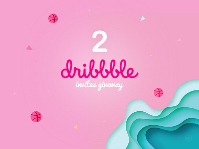 I have 2 Dribbble invites! Do you need it? 2 invites designers dribbble giveway invites pink portfolio
