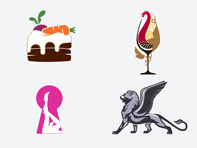 My Collection of Realistic Logos Design adult logo cake logo graphic design lion logo logo design logo designer logo maker logotypedesign realistic realistic logo venice wine logo