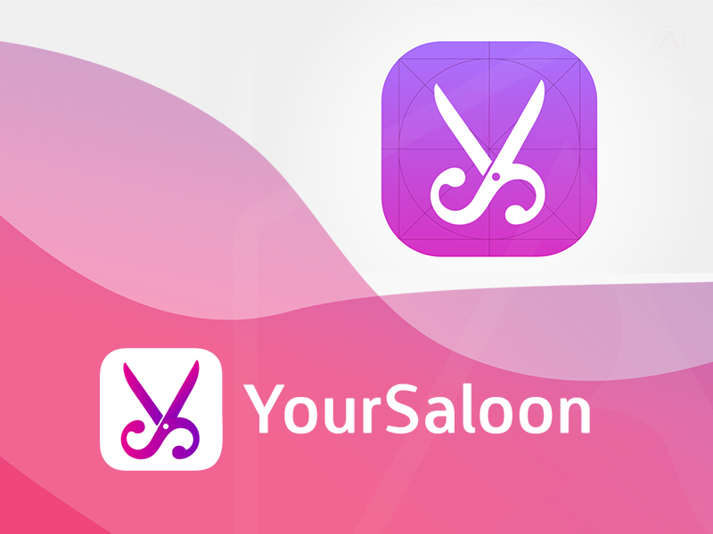 Logo Your Saloon Hairdresser Booking App By Ala Botnarescu