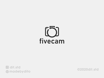 fivecam brandidentity camera design illustration logo logoconcept logofolio logomark minimal monogram photostudio