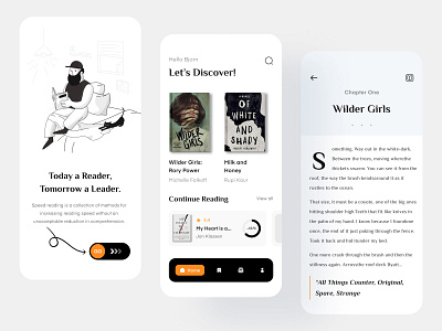 Book App app design ios logo minimal typography ux