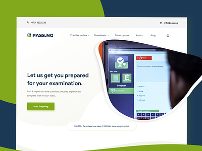 PASSNG Re-design Concept edtech landing page website