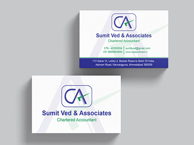 Sumit Ved & Associates business card design businesscard design divyagraphics graphicdesign illustration visitingcard