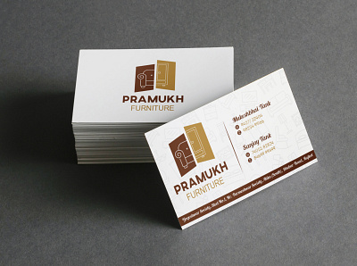 Pramukh Furniture Visiting Card graphic design