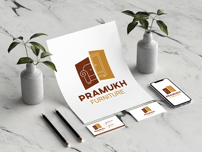 Pramukh Furniture Brand Identity brandidentitydesign divyagraphics graphic design