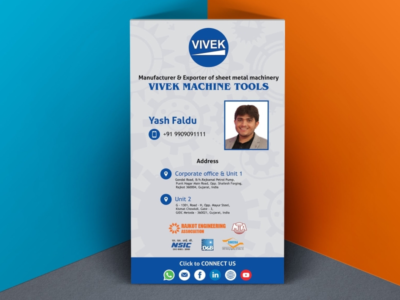 metal digital business card