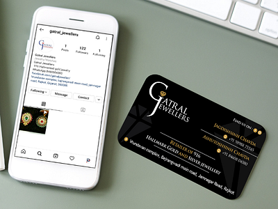 Gatral Jewellers Visiting Card Design