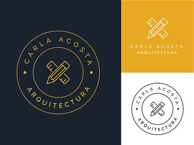 CAA – Architect Logo architect architect logo architecture brand book brand colors branding illustrator line art logo logo design