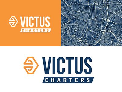 Victus charters – logo design brand colors branding charter illustrator logistics logo transportation typography