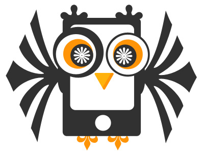 Mobile owl of Lightmobi mobile orange owl