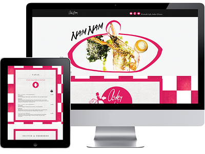 Website Askerkroen askerkroen food home home phone page homepage page pink sajt web webdesign