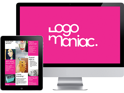 Web & logotype Logomaniac branding design home phone page homepage logo logotype site web website