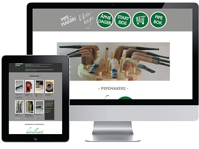 Webshop - Pipemakeri home page homepage pipe web webdesign website