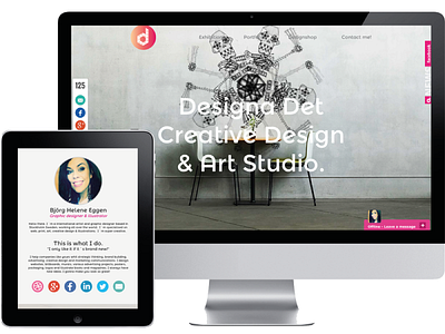 Designa Det art bjorg designadet creative design designadet helene studio web website