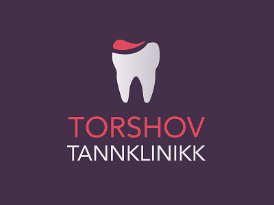 Branding Torshov branding dental dentist designadet logo pink purple tooth