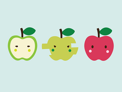 Apple apple designadet green red sour