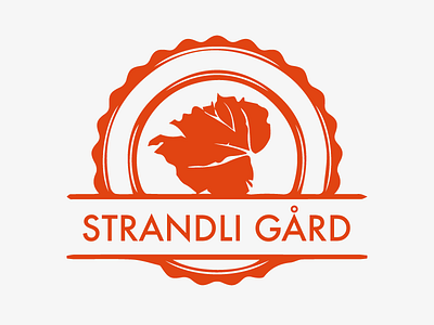 Strandli brand designadet farm logo red