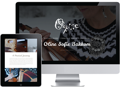 Oline designadet diddle fiddler music musician norway oline violin web webdesign weden