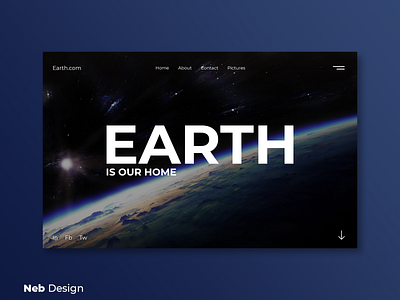 Earth web design earth galaxy graphic design neb design nebula social media design space ui ui design web design website