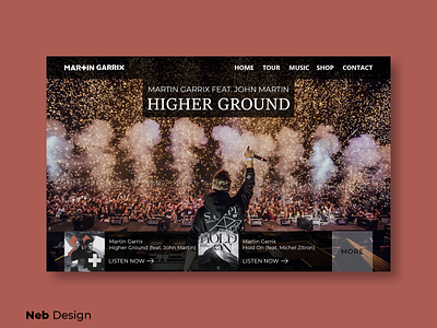 Martin Garrix web design 1 dj electro house martin garrix music neb design ui ui design web design website
