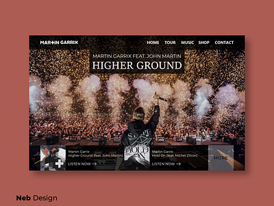 Martin Garrix web design 1
