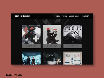Martin Garrix web design 2 dj electro house house martin garrix music neb design ui ui design web design web ui website website ui