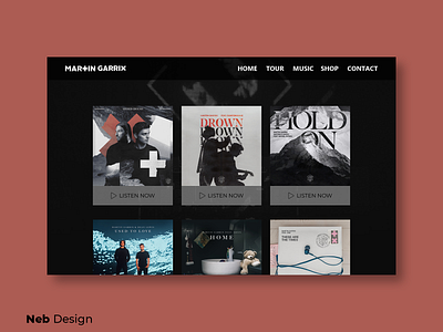 Martin Garrix web design 2