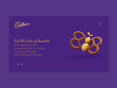 SinglePage Minimal Homepage - Cadbury branding design minimal typography ui ux web website
