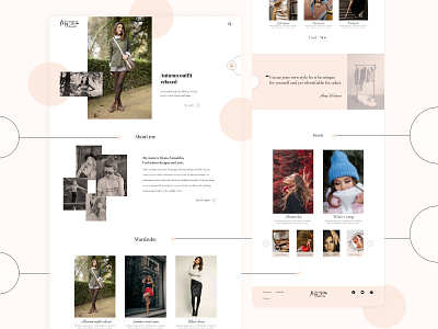 Fashion blog blog design fashion fashion blog landscape logo minimal one page ui ui design web webdesign website