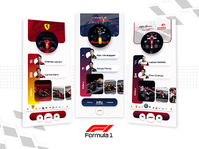 F1_FUNS app2 app design f1 formula 1 mobile racing ui ui design