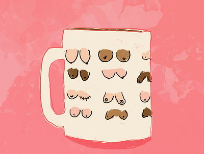 Coffee – Breast Cancer Month breast cancer coffee design illustration procreate