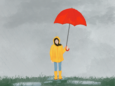 Rain characterdesign design illustration procreate