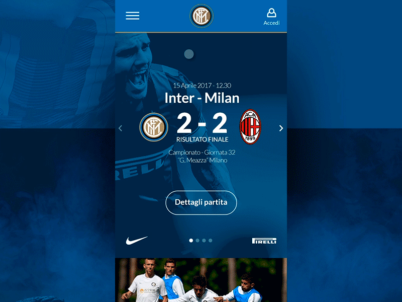 FC Internazionale Milano - Website - Redesign inter milan mobile redesign soccer ui ux webdesign website wireframe